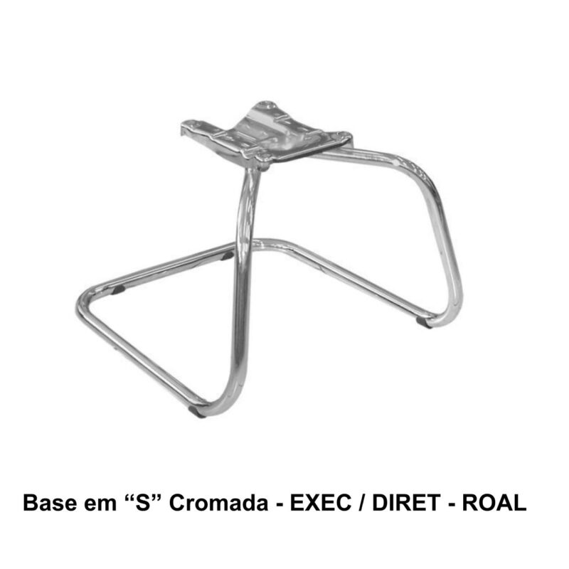 Base em “S” CROMADA – ROAL – 42108 MÓVEIS JINFLEX Bases Fixas 2