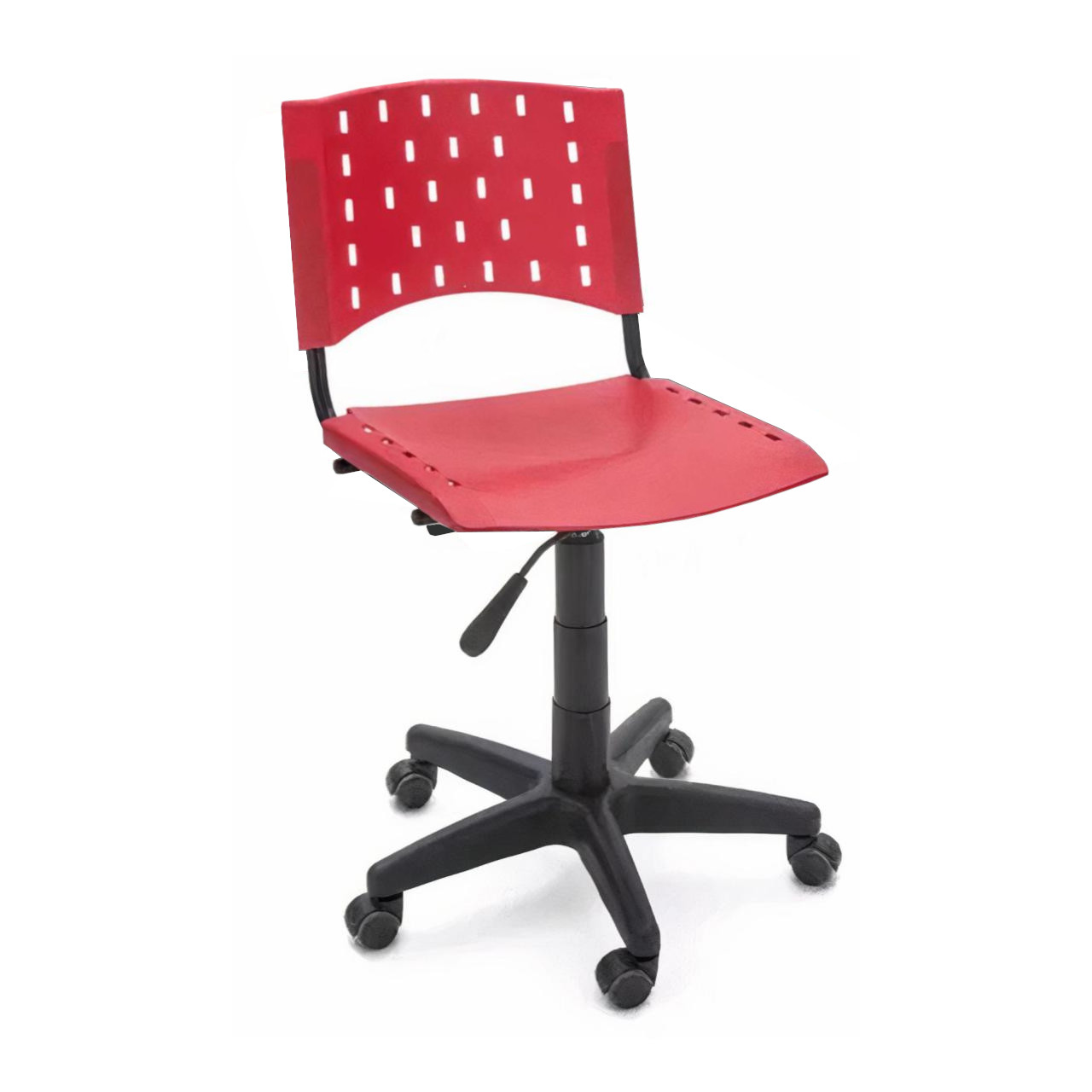 Cadeira de Escritório Giratória PLÁSTICA – REALPLAST – COR VERMELHO – 31303 MÓVEIS JINFLEX Plástica