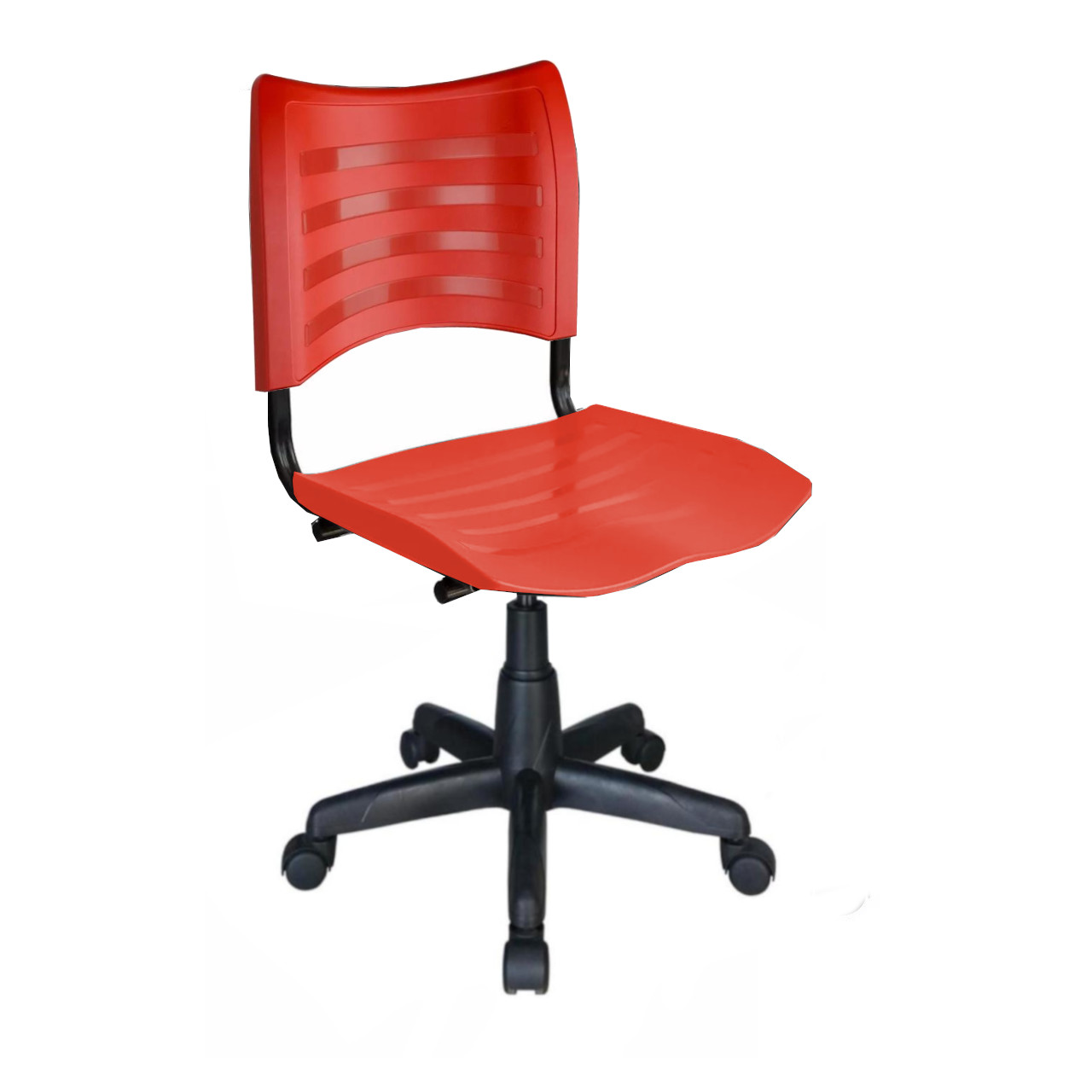 Cadeira de Escritório Giratória PLÁSTICA – MRPLAST – COR VERMELHO – 31313 MÓVEIS JINFLEX Plástica